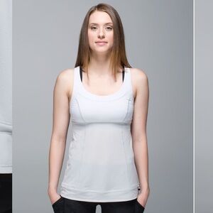 Lululemon Run: Ta Ta Topper Athletic Tank Top in Silver Spoon